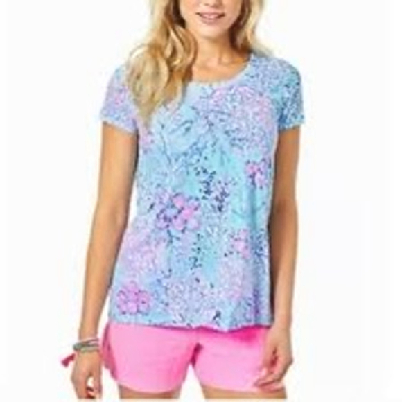 Lilly Pulitzer Tops - Lilly Pulitzer Etta Scoop Neck Tee
